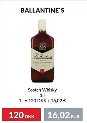 Nielsen's Discount Ballantine's scotch whisky tilbud
