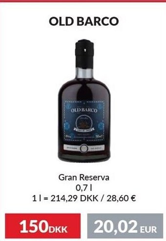 Nielsen's Discount Old barco gran reserva tilbud