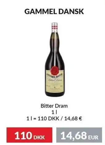 Nielsen's Discount Gammel dansk bitter dram tilbud