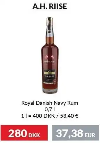 A.h. riise royal danish navy rum