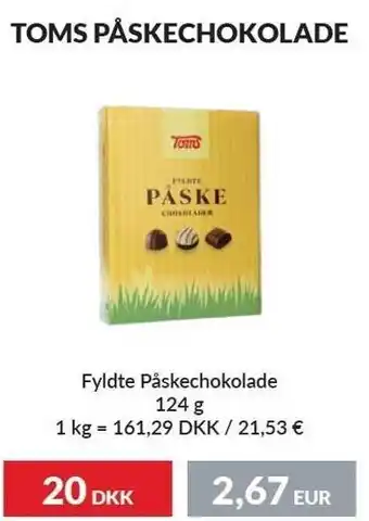 Nielsen's Discount Toms fyldte påskechokolade tilbud