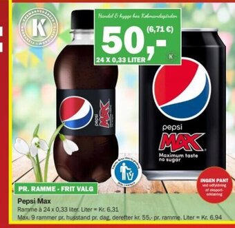 Købmandsgården Pepsi Max tilbud