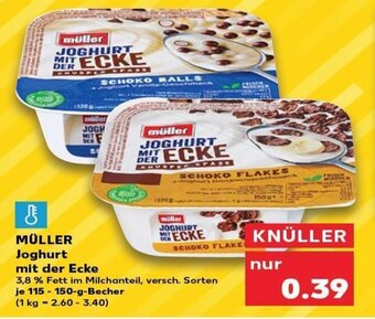 Kaufland Müller Joghurt mit der Ecke tilbud