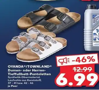 Kaufland Oyanda/Townland Damen-oder Herren Tieffußbett-Pantoletten tilbud