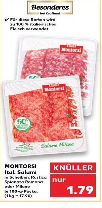 Kaufland Montorsi Ital. Salami tilbud