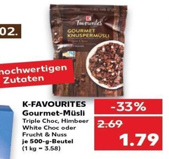 Kaufland K-Favourites Gourmet- Müsli tilbud