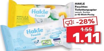 Kaufland Hakle Feuchtes Toilettenpapier tilbud