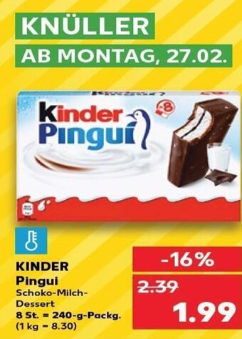 Kaufland DE Kinder Pingui tilbud