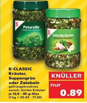 Kaufland K-Classic Kräuter,Suppengrün oder Zwiebeln tilbud