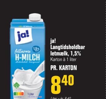 Poetzsch Padborg Ja! Langtidsholdbar Letmælk, 1.5% tilbud
