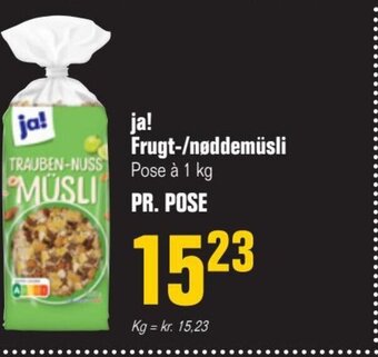 Poetzsch Padborg Ja! Frugt-/ Nøddemüsli tilbud