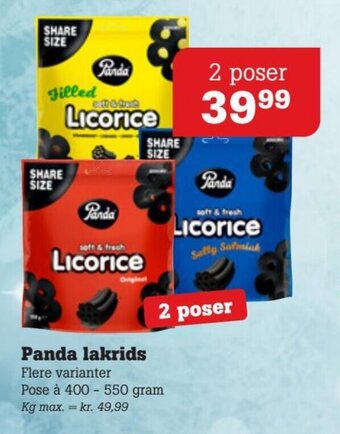 Poetzsch Padborg Panda Lakrids tilbud