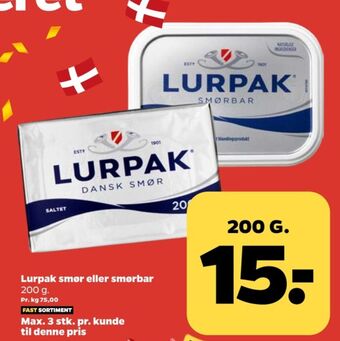 Netto Lurpak smør saltet tilbud
