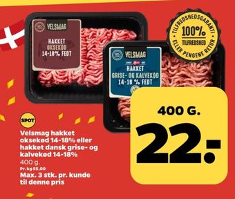 Netto Velsmag hakket oksekød tilbud