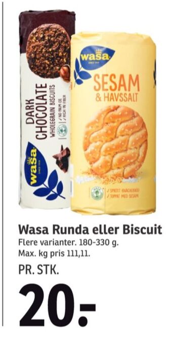 SPAR Wasa knækbrød tilbud