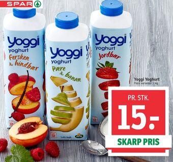 SPAR Yoggi yoghurt pære & banan tilbud