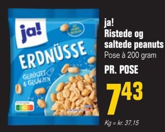 Poetzsch Padborg Ja! Ristede og Saltede Peanuts tilbud