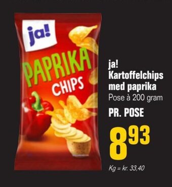 Poetzsch Padborg Ja! Kartoffelchips Med Paprika tilbud
