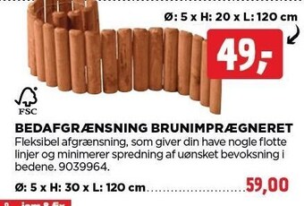 jem & fix Bedafgrænsning brunimprægneret tilbud