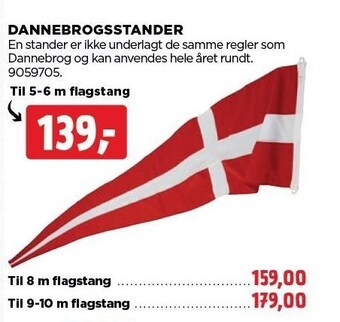 jem & fix Dannebrogsstander tilbud