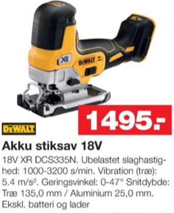 Bauhaus Dewalt stiksav tilbud