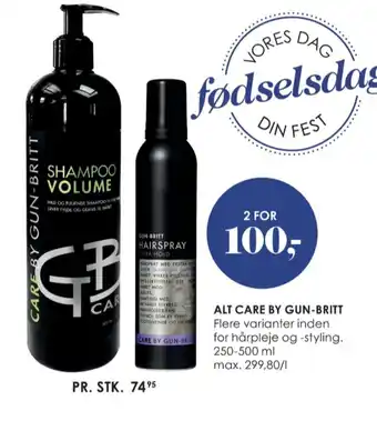 Matas Care by gun britt annonce tilbud