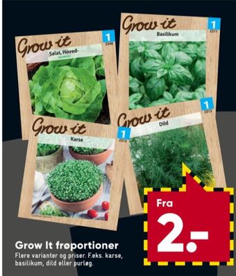 Bilka Grow it frø tilbud