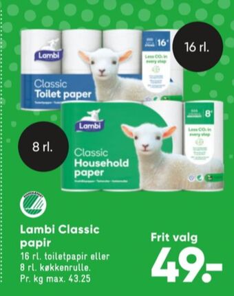 Bilka Classic toiletpapir tilbud