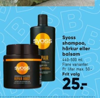 Bilka Syoss shampoo tilbud