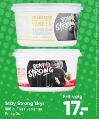 Bilka Stay strong skyr jordbær & lime tilbud
