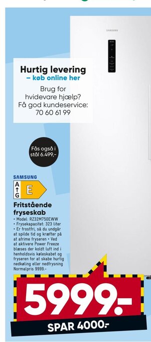 Bilka Fritstående Fryseskab tilbud