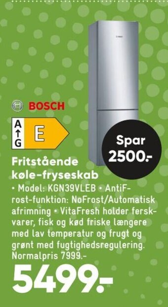 Bilka Fritstående Køle-Fryseskab tilbud