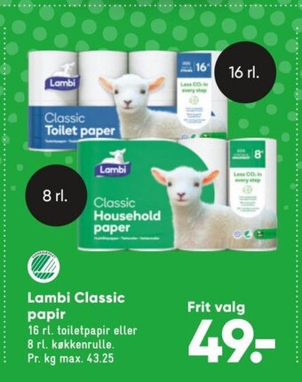 Bilka Lambi Classic Papir tilbud