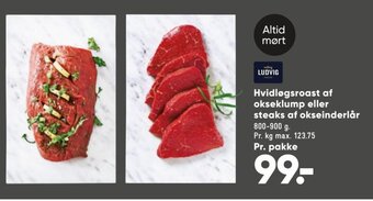 Bilka Hvidløgsroast af okseklump eller roastbeef af okseinderlår tilbud