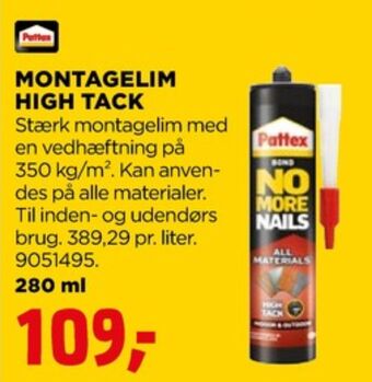 jem & fix Pattex montagelim tilbud
