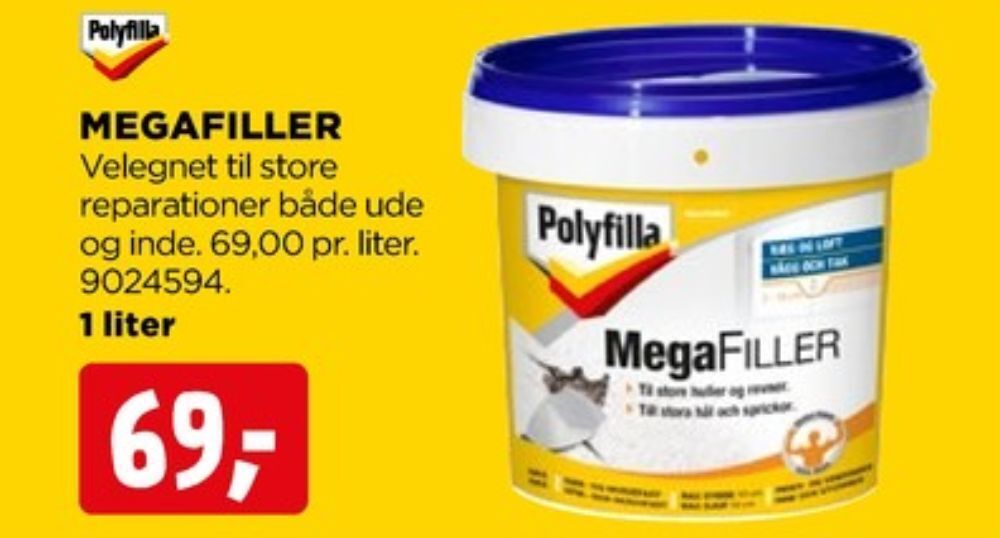 Polyfilla spartelmasse tilbud hos jem & fix