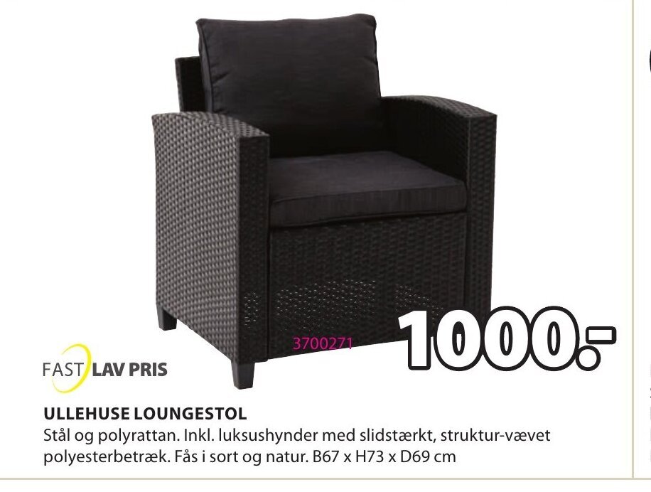 Ullehuse Loungestol tilbud hos JYSK