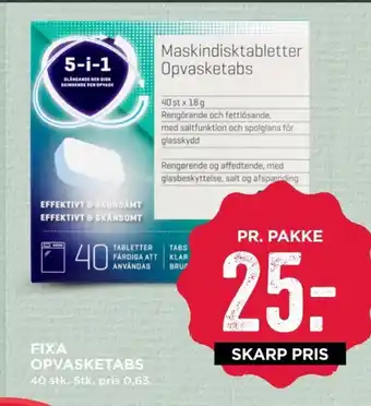 MENY Fixa Opvasketabs tilbud