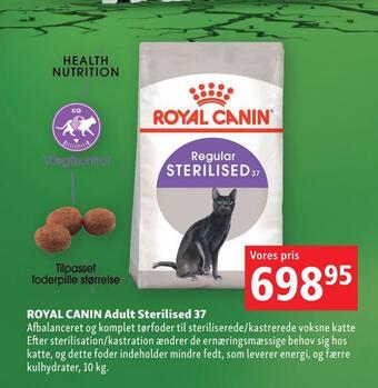 Maxi Zoo Royal canin adult sterilised 37 tilbud