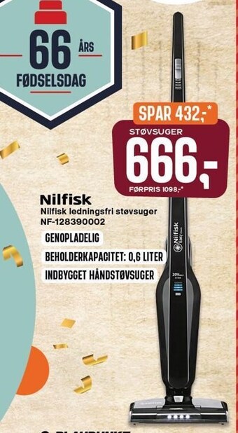 Skousen Nilfisk ledningsfri støvsuger tilbud