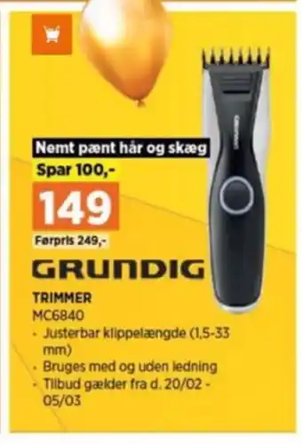 Power Grundig hårtrimmer tilbud