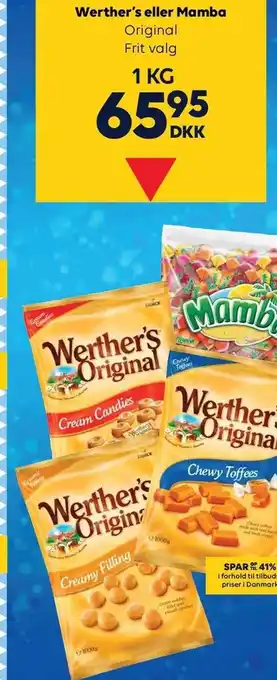 BorderShop Werther´s eller mamba tilbud