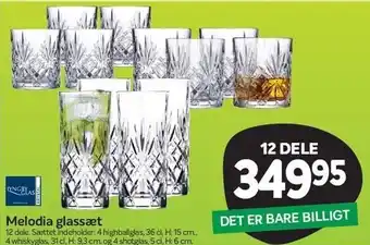 Din Isenkræmmer Melodia glassæt tilbud