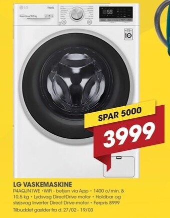 Punkt1 Lg vaskemaskine tilbud