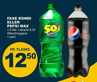 Let-Køb Faxe kondi eller pepsi max tilbud