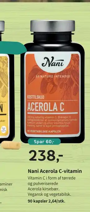Helsam Nani acerola c-vitamin tilbud