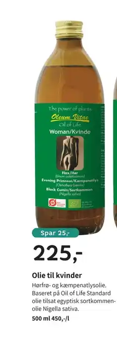 Helsam Olie til kvinder tilbud
