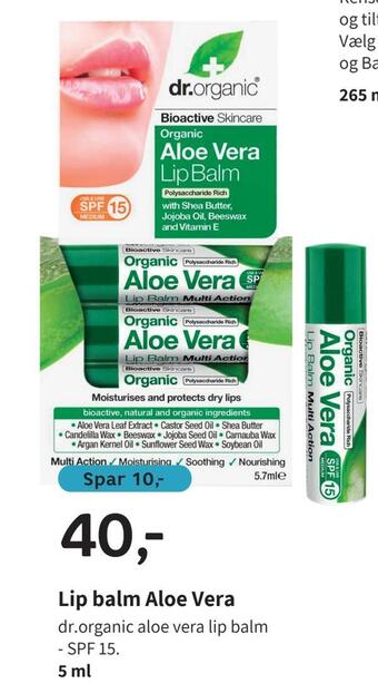 Helsam Lip balm aloe vera tilbud