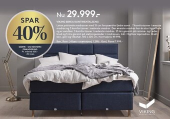 SengeSpecialisten Viking birka kontinentalseng tilbud