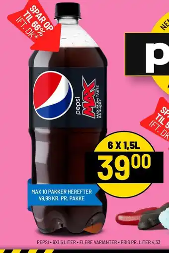 Priss Pepsi 6x 1.5 Liter tilbud